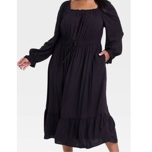 🖤 Ava & Viv Women's Plus Size Long Sleeve Dress